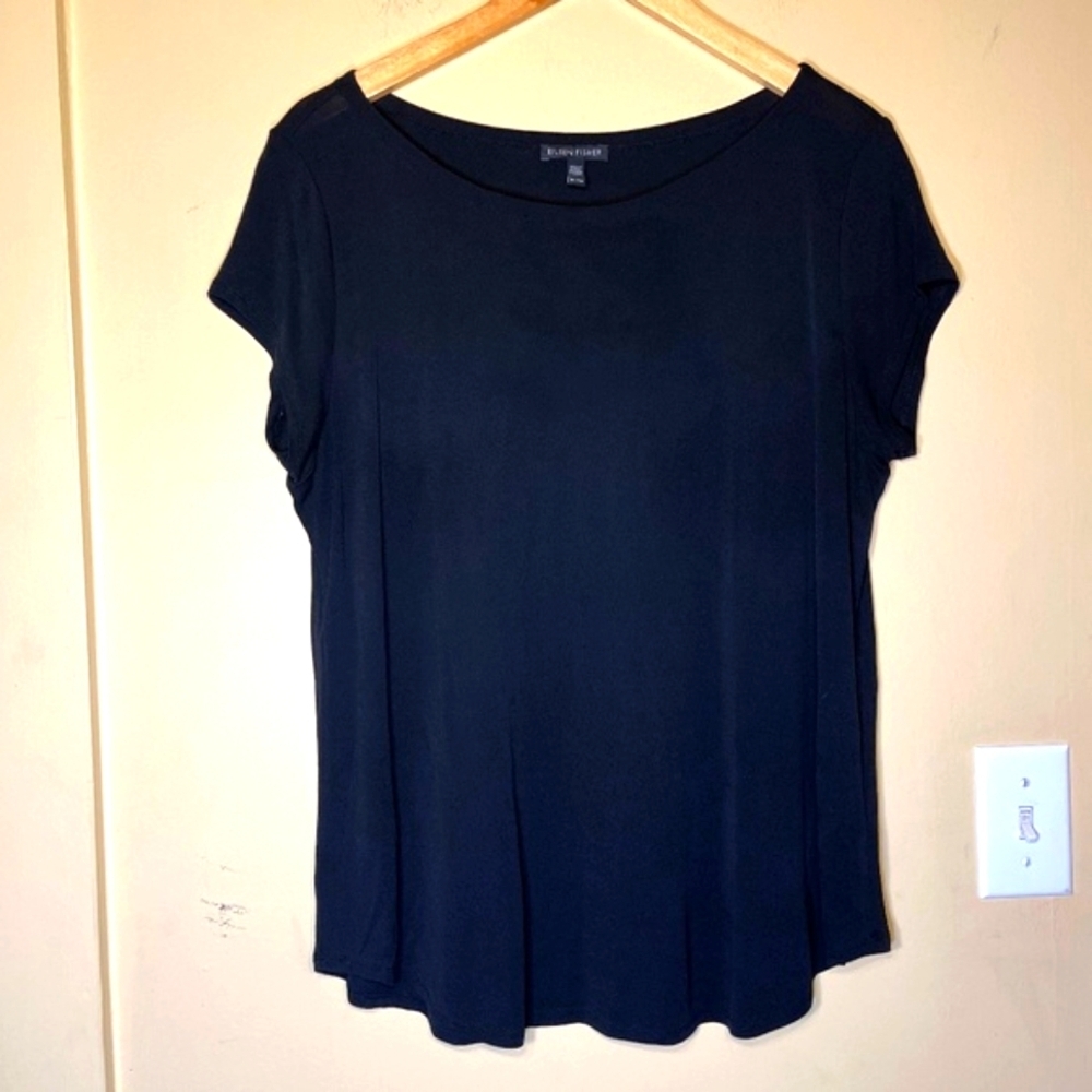 Silk Eileen Fisher Black Women's Top